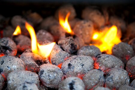 Blaze briquette burn photo