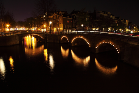 Night amsterdam holland