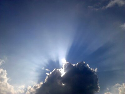 The form of clouds nature rays of sunshine photo