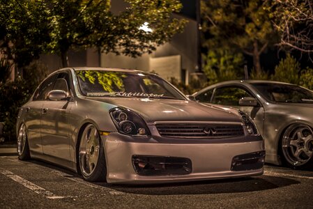 Nightshot parking car