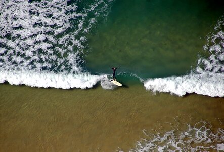 Sand sea wave photo