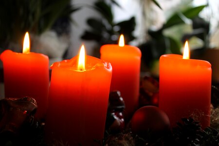 Christmas candle light photo