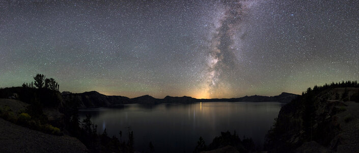 Milky Way and Stars at Crater Lake National Park, Oregon
