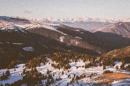 Winter Mountains Panorama photo