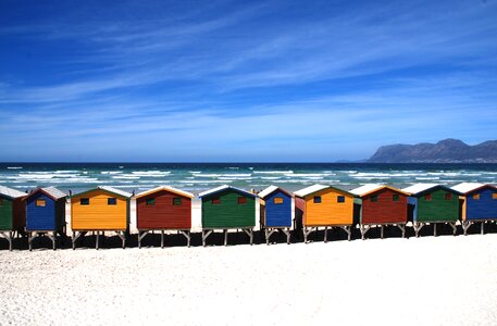 Beach huts sea holidays photo