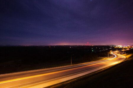 Night evening road photo