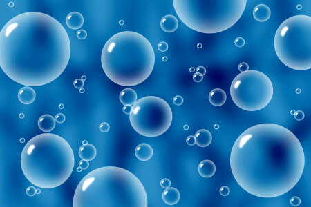 Bubbles On Dark Blue Background photo