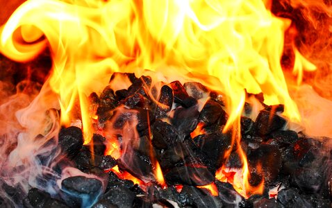 Coal censer the flame