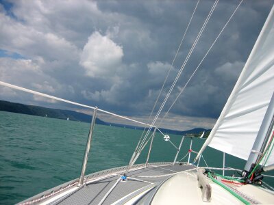 Forward lake constance sailing boat photo