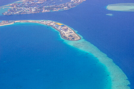 View from the Plane of Maldives Island photo