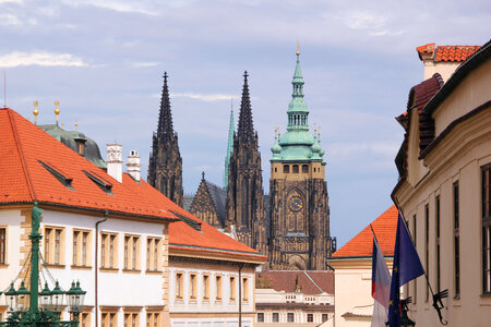 Prague Cathedral Towers photo