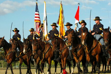 Horse soldiers traditional photo