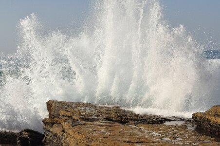 Rocky coast sea stones photo