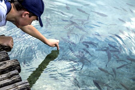 Fishes lake man