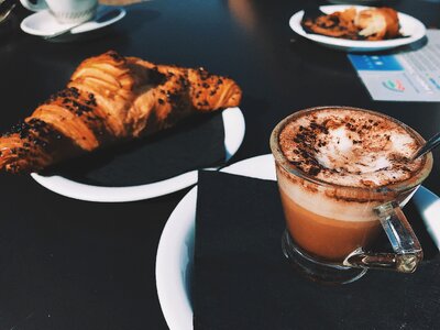 Breakfast Croissant Coffee photo