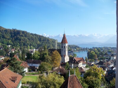 Mountains town landscape photo