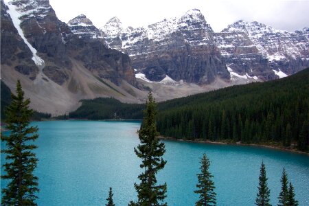 Canadian rockies tranquil tourism photo