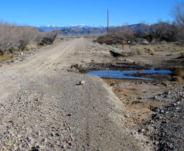 Road washed out by flooding in the Ash Meadows National Wildlife Refuge-1 photo