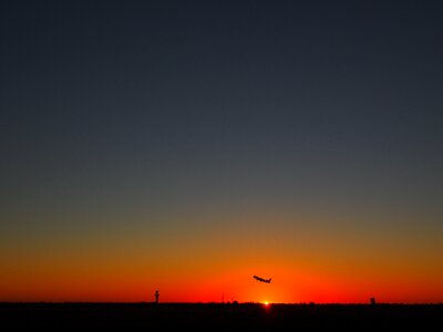 Sunset at the Airport in Adelaide, Southern Australia photo