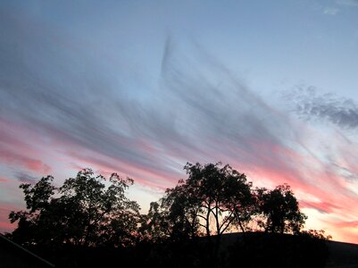 Clouds silhouette evening