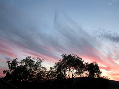 Clouds silhouette evening photo