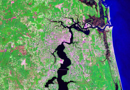 Satellite Image of Jacksonville, Florida photo