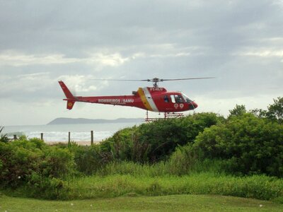 Air rescue chopper emergency
