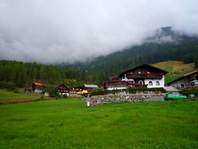 Alps village on a mountain photo