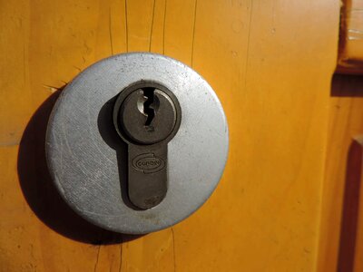 Door lock security photo