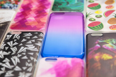 Closeup of iPhone Cases photo