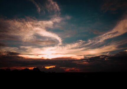 Cloud dark sunset photo
