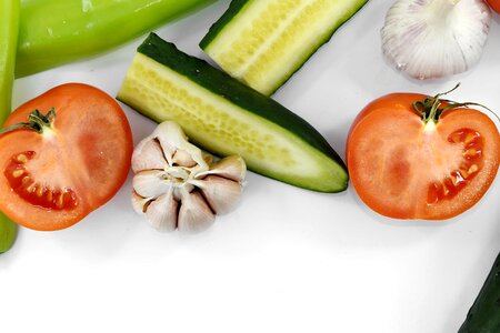 Cross Section cucumber garlic