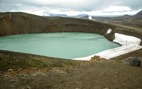 Crater volcano lake photo