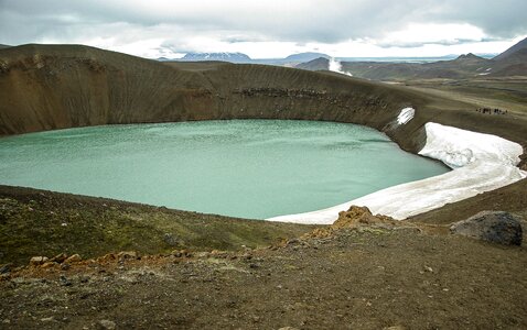 Crater volcano lake