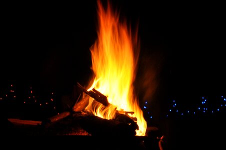 Campfire hot burn photo