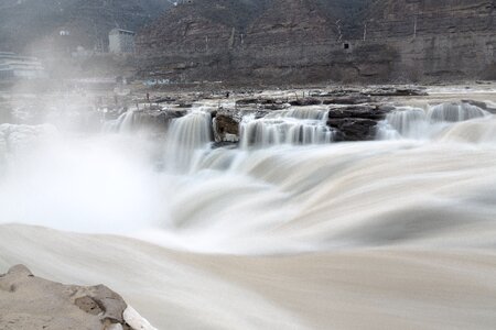 Scenery hukou waterfall shanxi