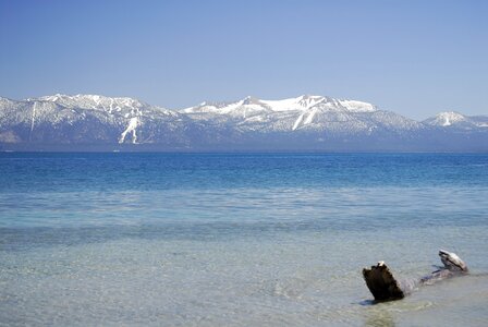 Tahoe mountains snow peaks photo