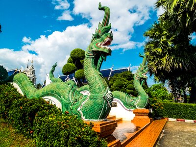 Dragons sculpture north thailand photo