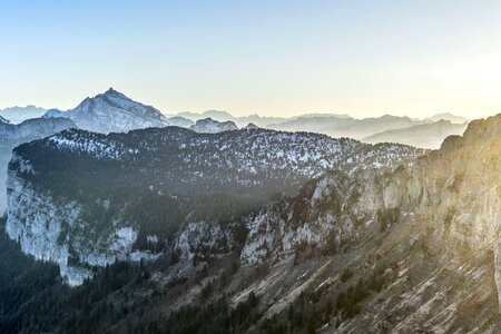 Landscape mountain snow