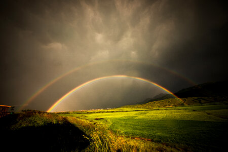 Rainbow During Storm photo