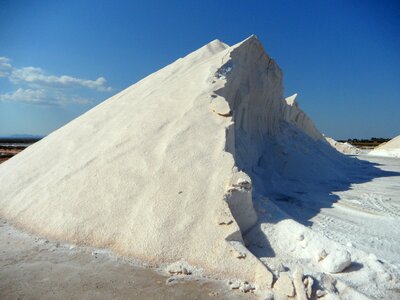 Salt pans sea salt industry photo