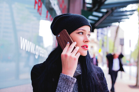 Woman Talking on Her Cellphone photo