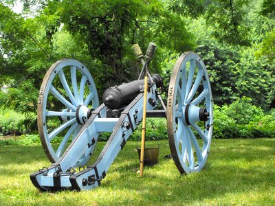 Mounted vintage artillery photo