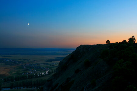 summer night landscape photo