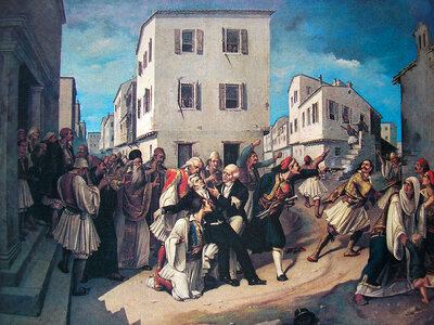 Murder of Ioannis Kapodistrias in Nafplio, Greece photo