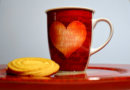 Heart Cup and Cookie photo