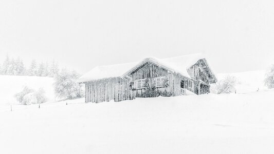 House in winter photo