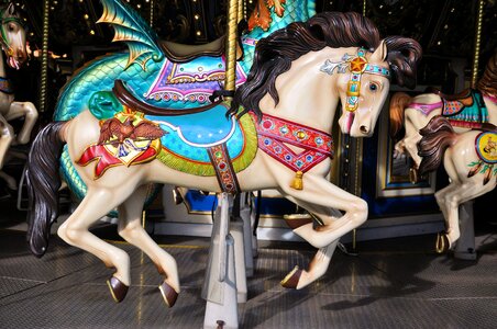 Amusement parks carousel photo