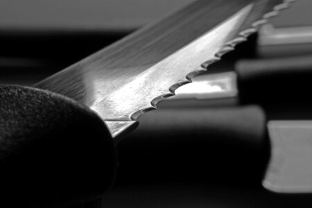 Sharp cut knife blade photo