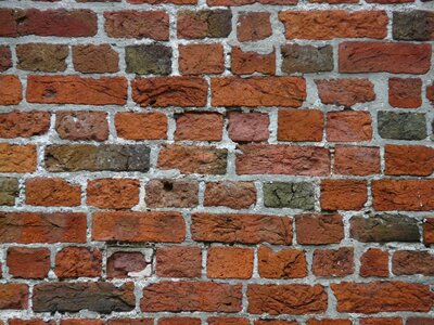 Brick wall brick red